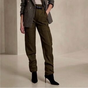 Banana Republic Heritage Olive Green Lido Italian Wool Cargo Pants Size 6 Fall